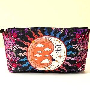 Cosmetic Bag Makeup Celestial Moon Sun Astrology Clutch Pouch Travel Storage NEW